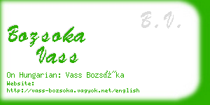 bozsoka vass business card